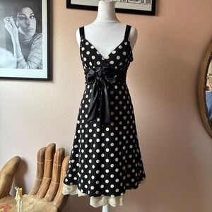 Y2K Steampunk Coquette Polka Dot Dress